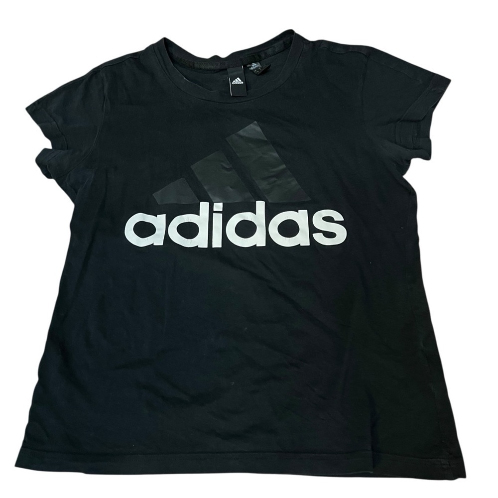 Adidas| Kids Black Tee Shirt with Logo - Size M (8-10 years)